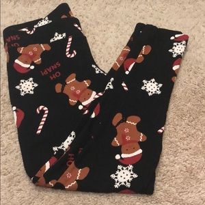 Torrid Christmas gingerbread man leggings 0